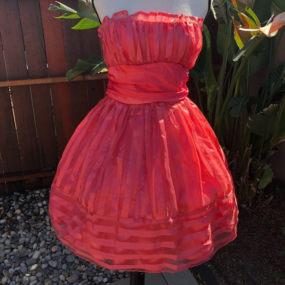 Coral pink Windsor Prom Dress medium